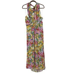 Lucy Paris Size XL Michaela Halter Maxi Dress Colorful Feminine Elegant Coastal